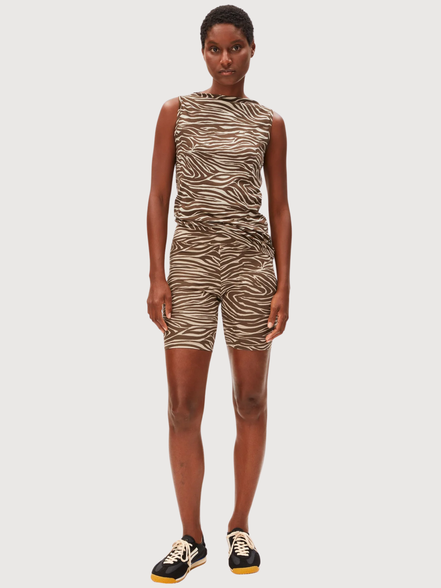 Top Scollo a Barca Stampa Zebra Cotone | Armedangels