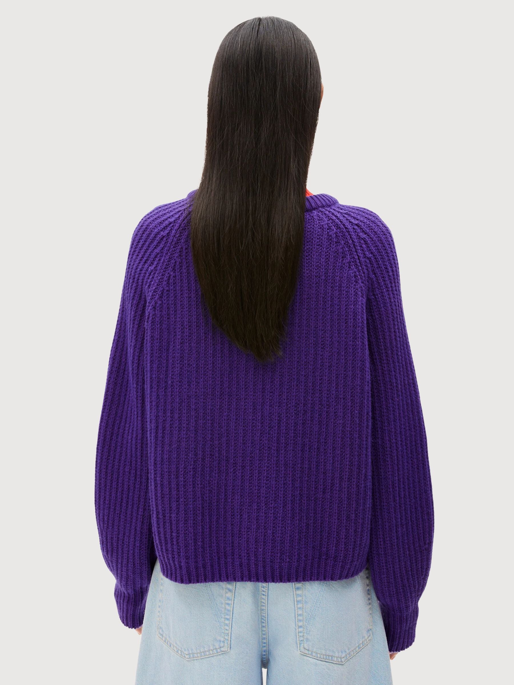 Cardigan Selmaa Organic Wool Mix Indigo Lilac | Armedangels