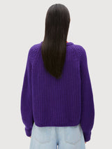 Cardigan Selmaa Organic Wool Mix Indigo Lilac | Armedangels