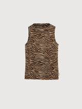 Top Scollo a Barca Stampa Zebra Cotone | Armedangels