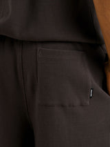 Pantaloncini da uomo Essingen Waffle Phantom Black | DEDICATED