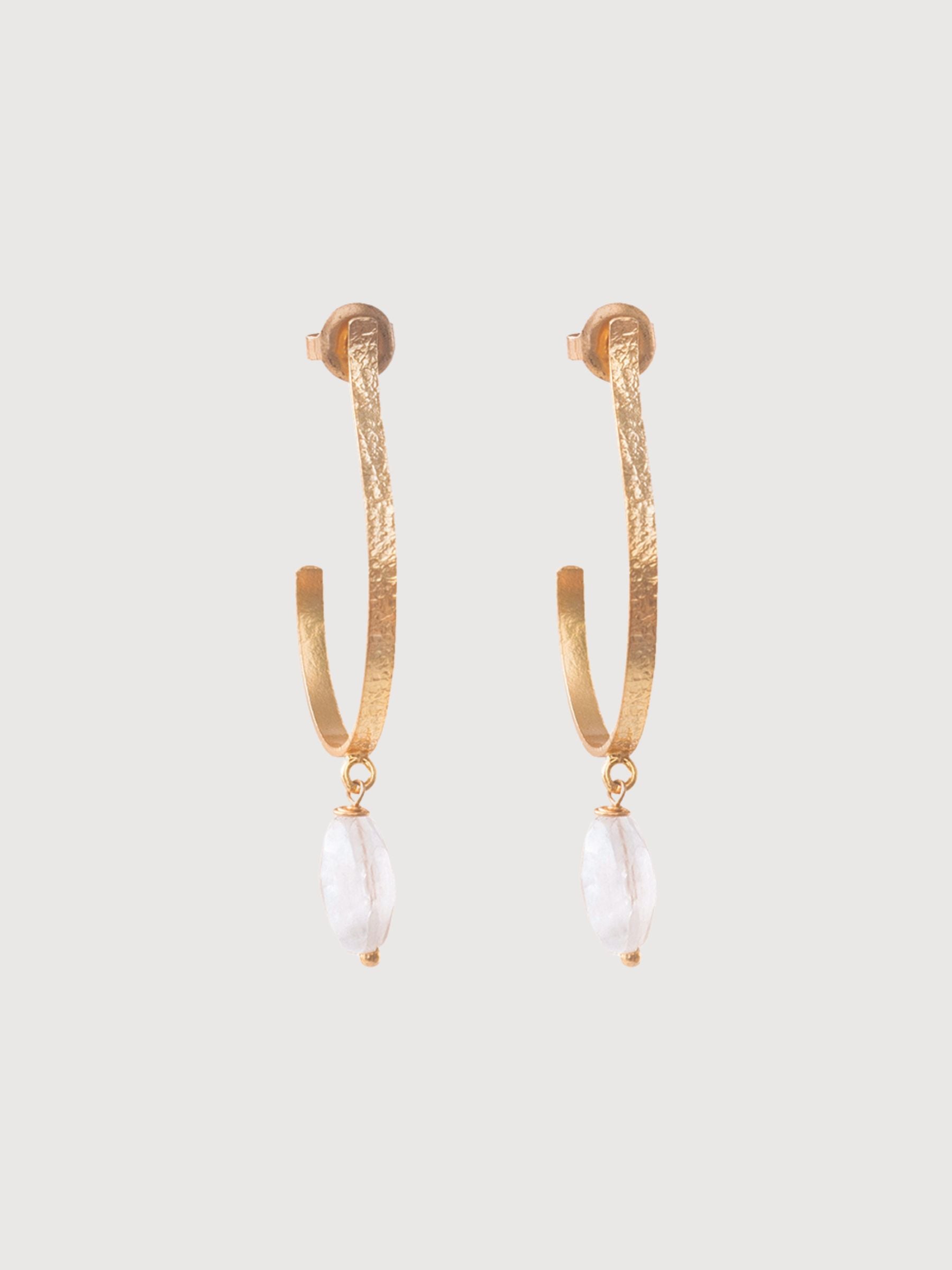 Earrings Attracted Moonstone | A Beautiful Story