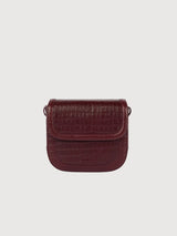 Nina - Dark Cherry Croco Print Leather | O my bag