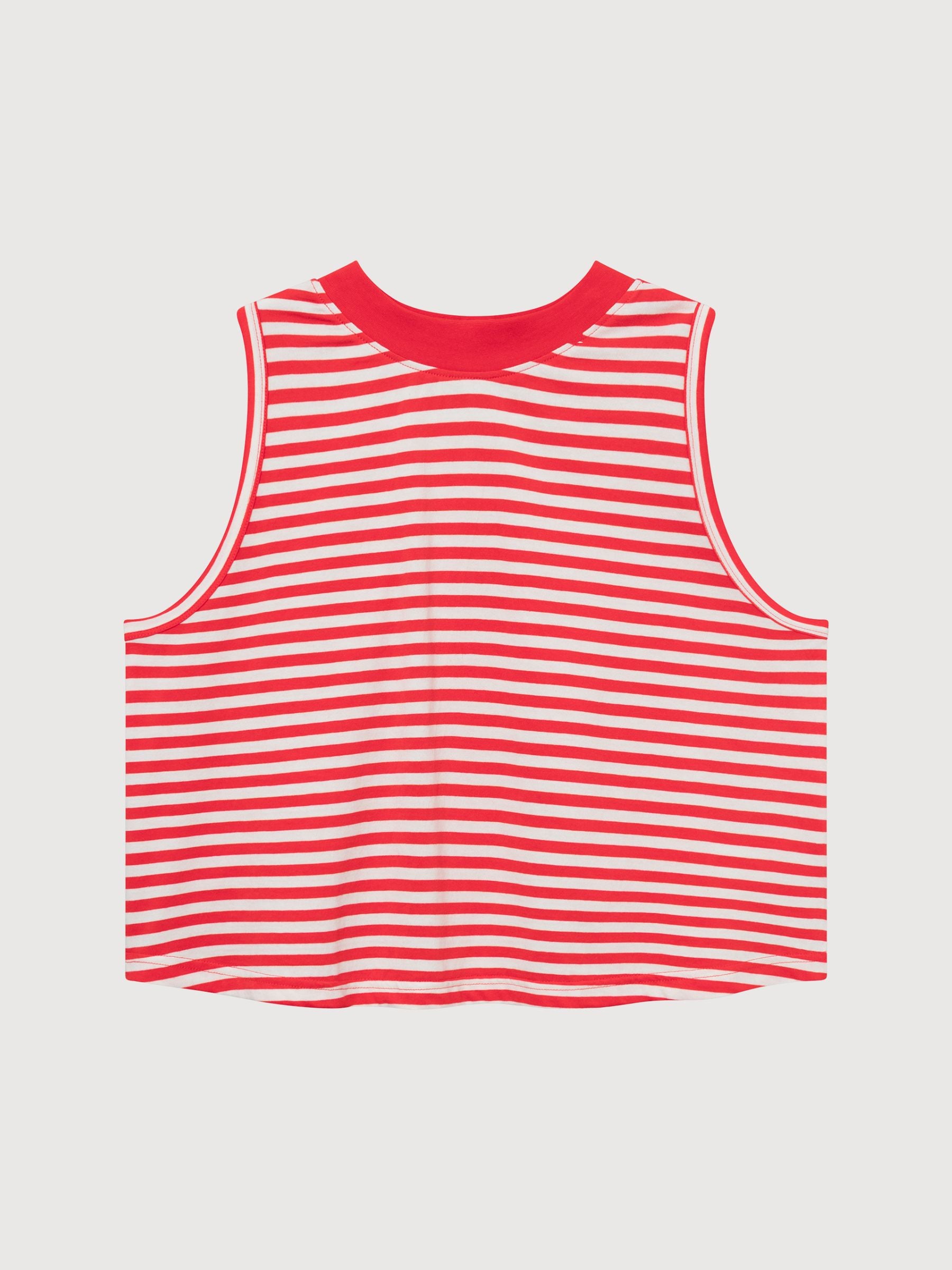 Top Namsos Stripes GrenadineRed Cotton | Dedicated