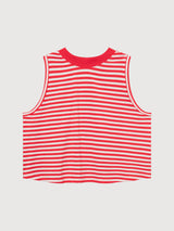 Top Namsos Stripes GrenadineRed Cotton | Dedicated