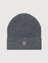 Merino Wool Double Layer Beanie Dark Grey | KNOWLEDGE COTTON APPAREL