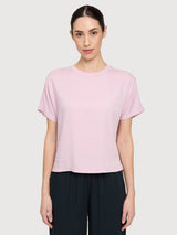 Blouse Crew Neck Viscose Woman Soft Pink | Mazine