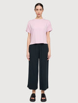 Blouse Crew Neck Viscose Woman Soft Pink | Mazine