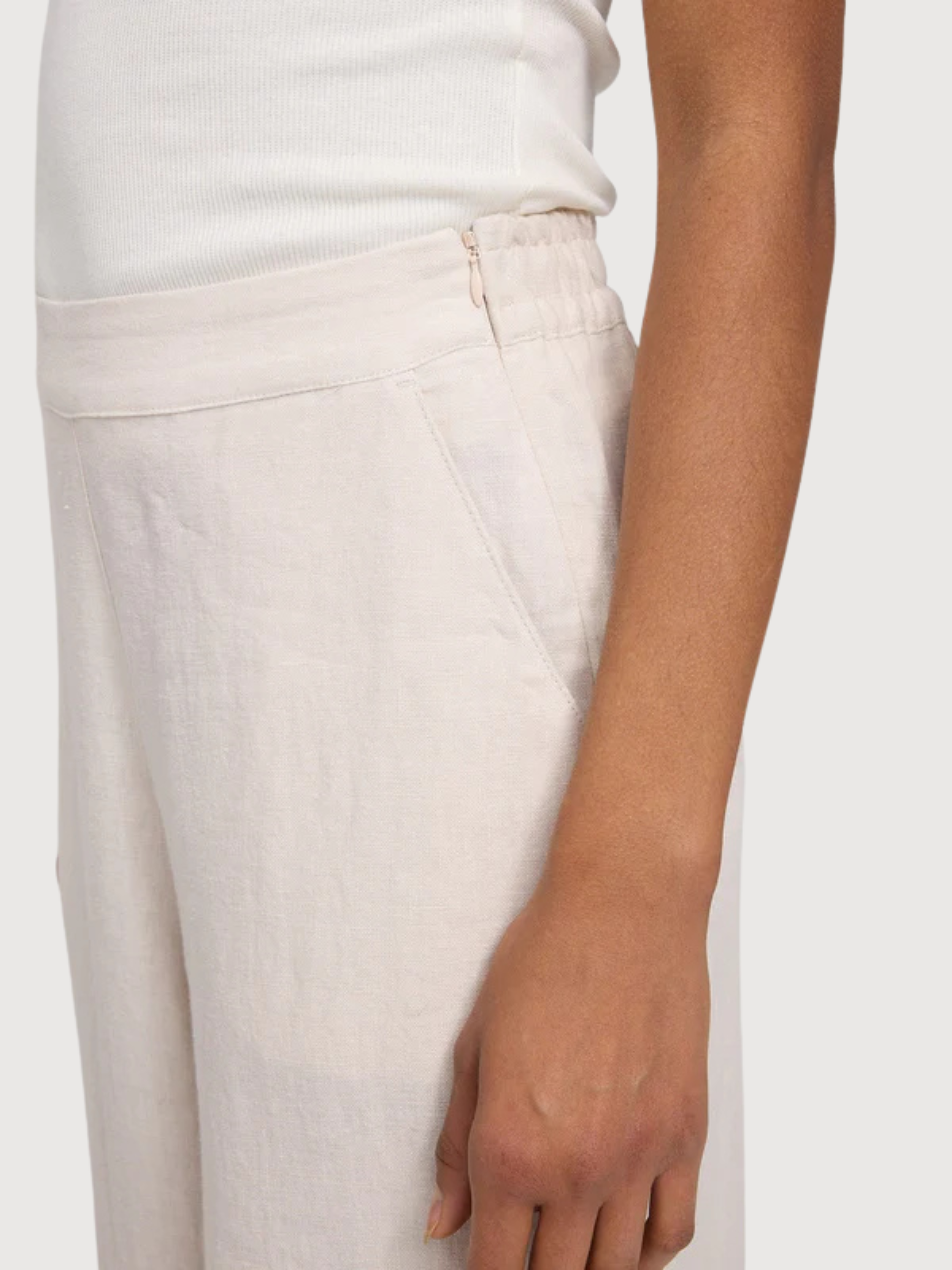 Trouser Wide Leg Linen Woman Moon | Mazine