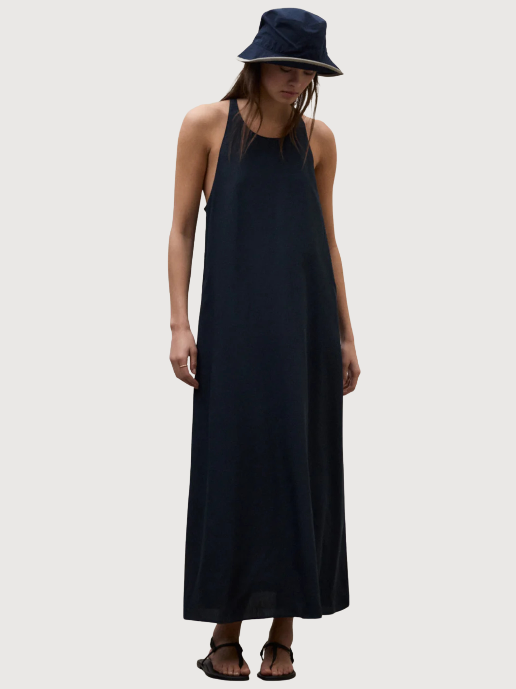 Kleid Crome Damen Dunkelblau Lyocell | Ecoalf