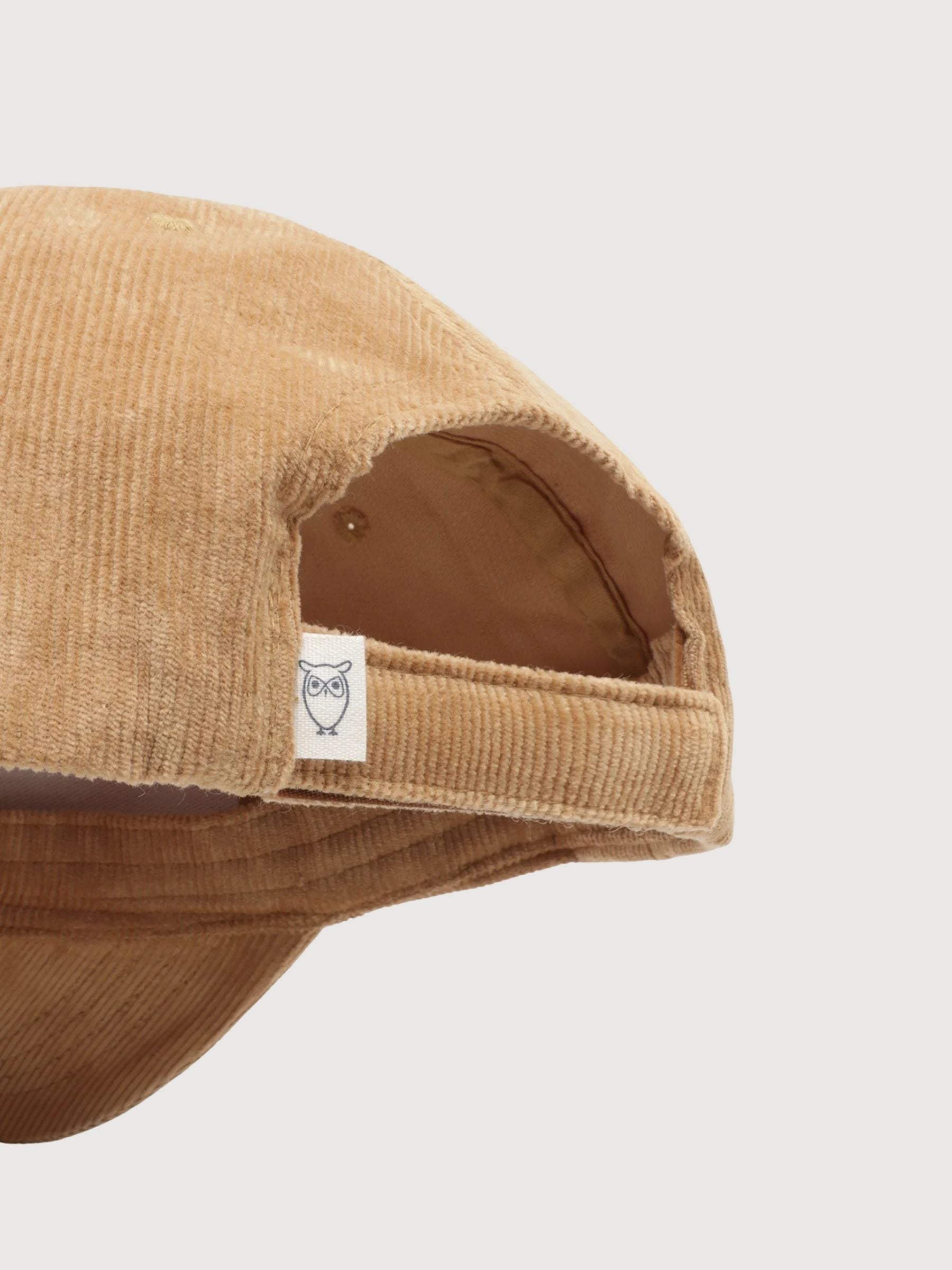 Berretto in velluto a coste di cotone color mela e cannella | KNOWLEDGE COTTON APPAREL