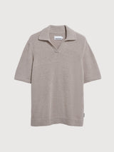 Boucle Knit Poloshirt Sand Stone | Armedangels