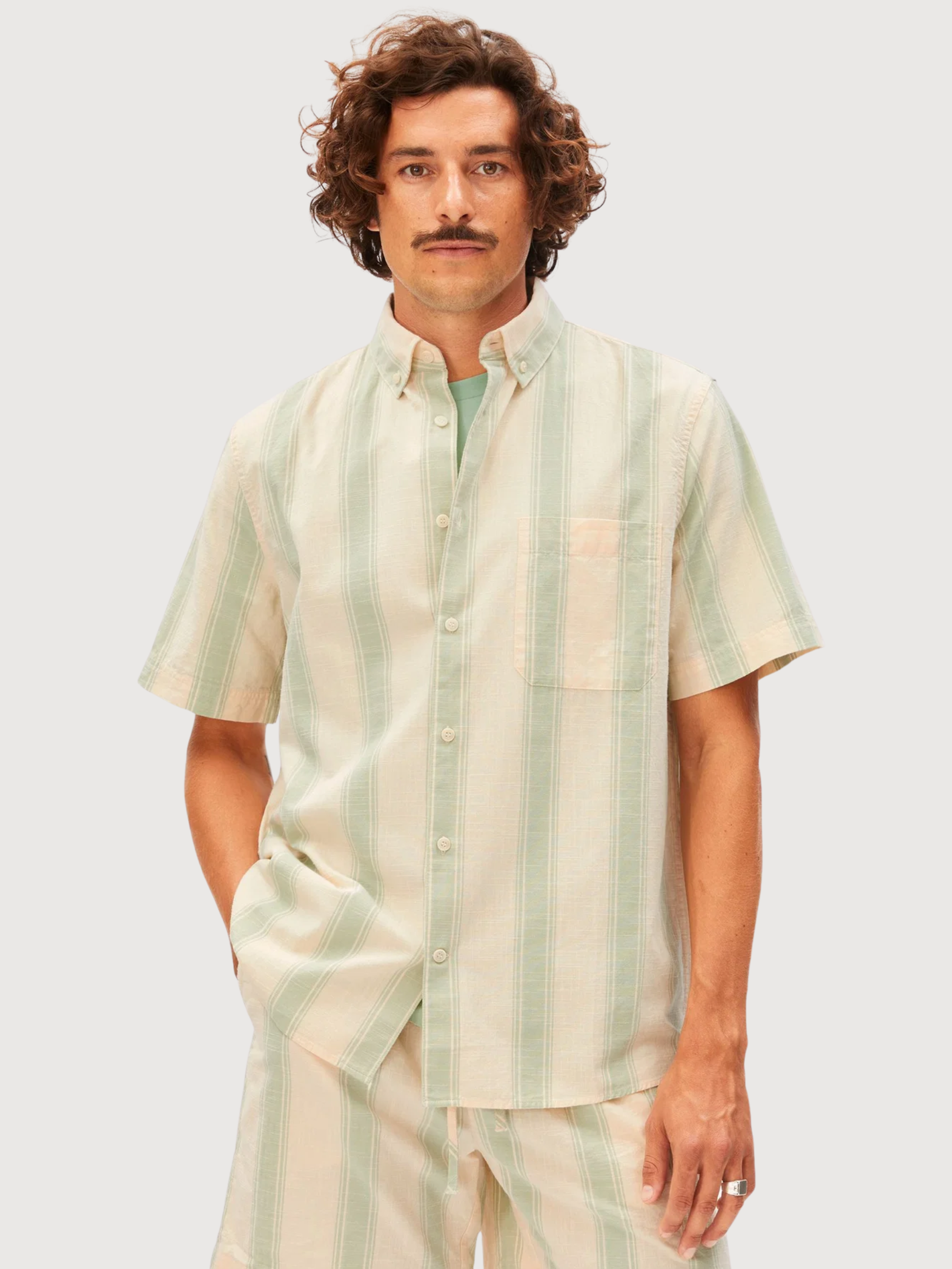 Camicia a righe a maniche corte Foam | Armedangels