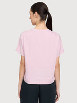 Blouse Crew Neck Viscose Woman Soft Pink | Mazine