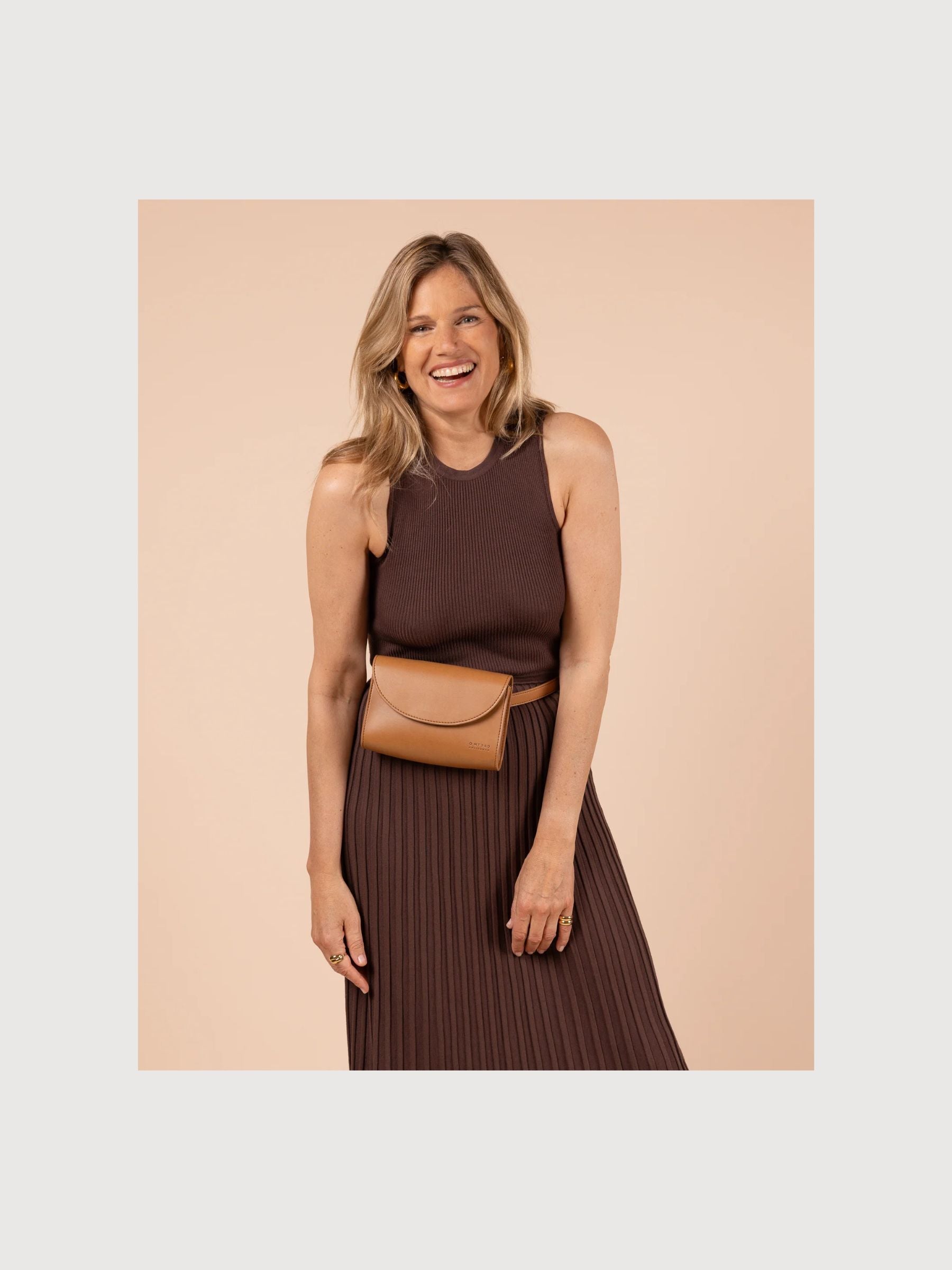 Gürteltasche Sanne Veganes Leder Braun | O My Bag