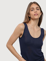 Top Valeria Frau Blau Mora Viskose | Rifo