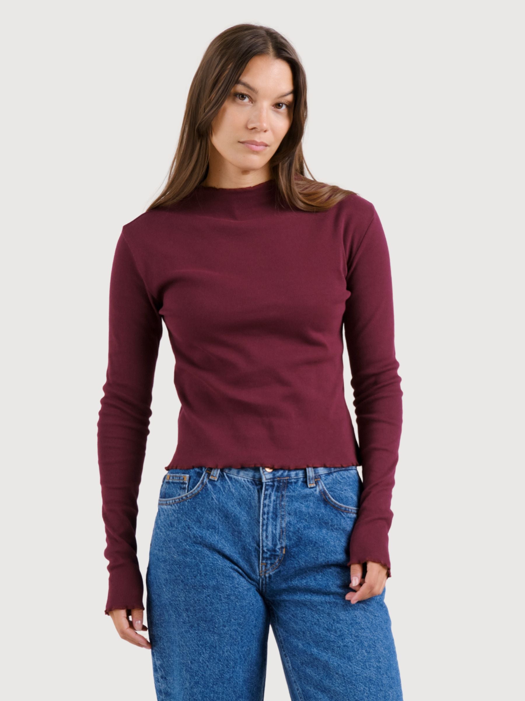 Ryd Fig Red Rib Top | DEDICATED