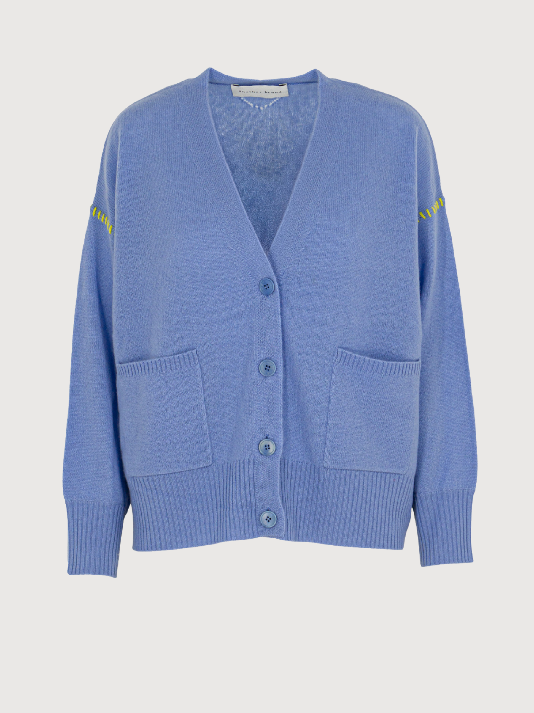 Cardigan Contrast Stitch Cielo | Another Brand