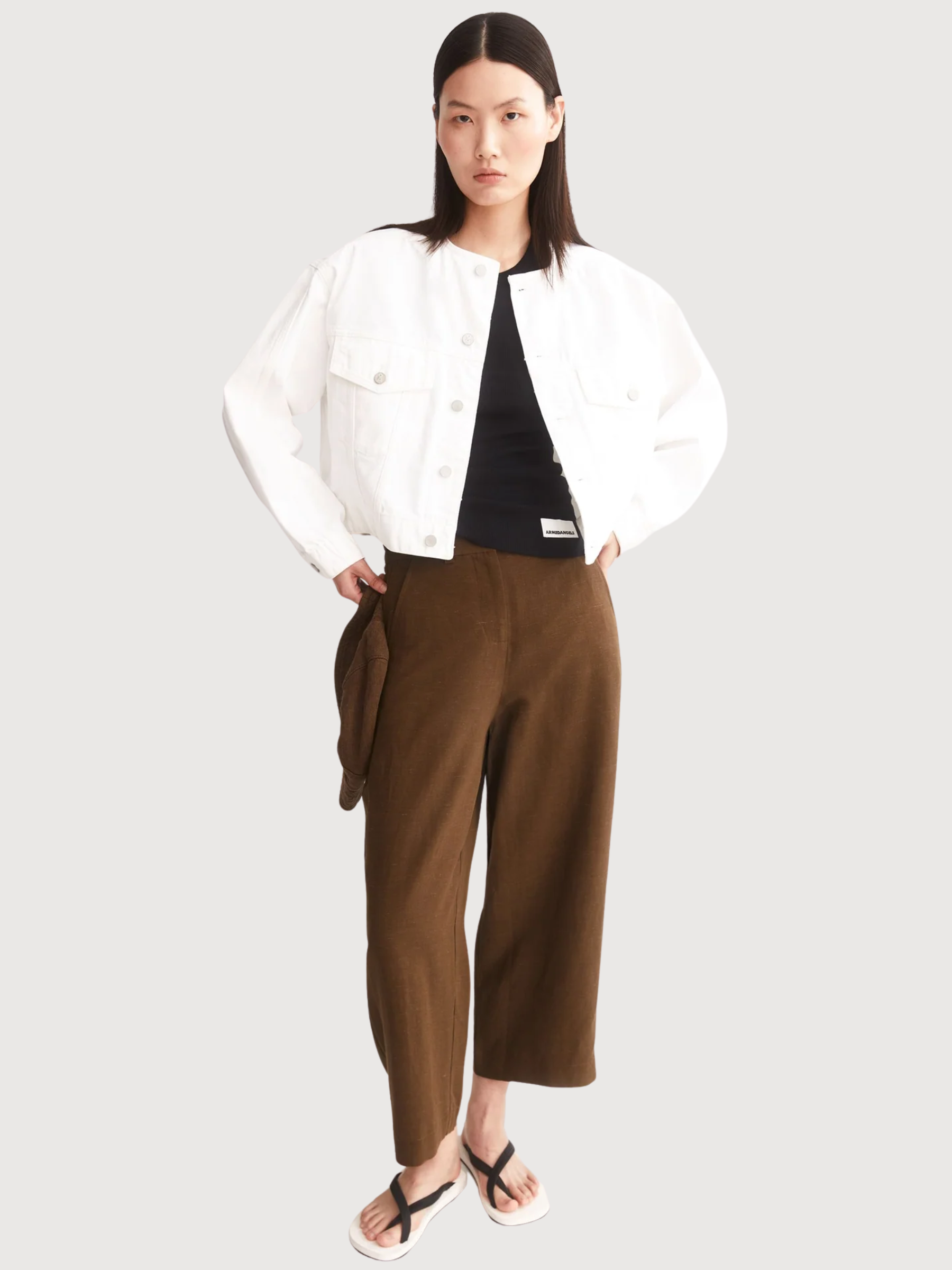 CAARUNUS LINO PANT Palma essiccata | ARMEDANGELS