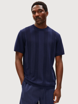 T-Shirt Cotton Kniw Tinted Navy Man | Armedangels