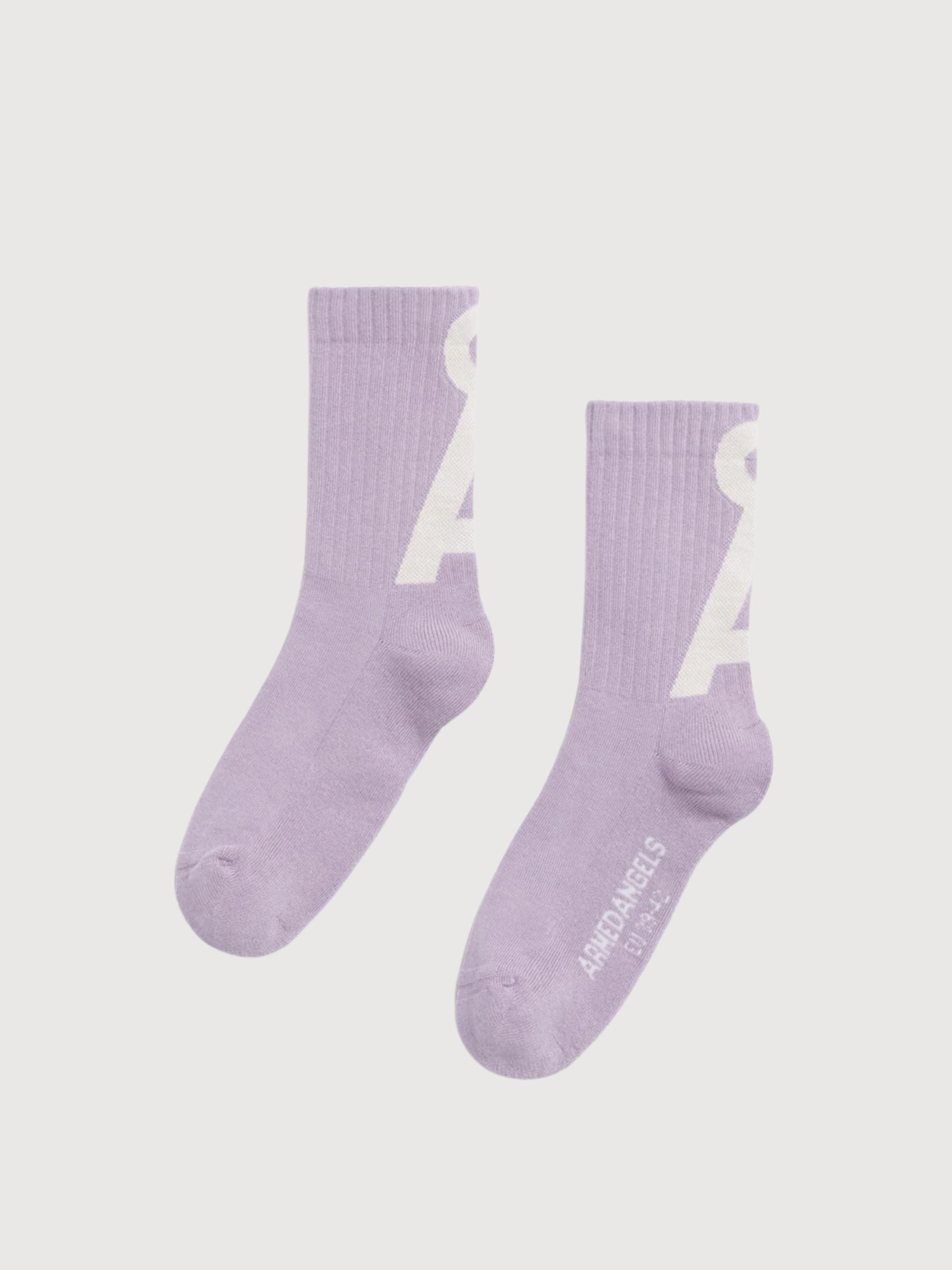 Short Socks Saamus Lavender–Oatmilk | Armedangels