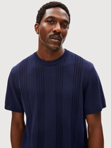 T-Shirt Cotton Kniw Tinted Navy Man | Armedangels