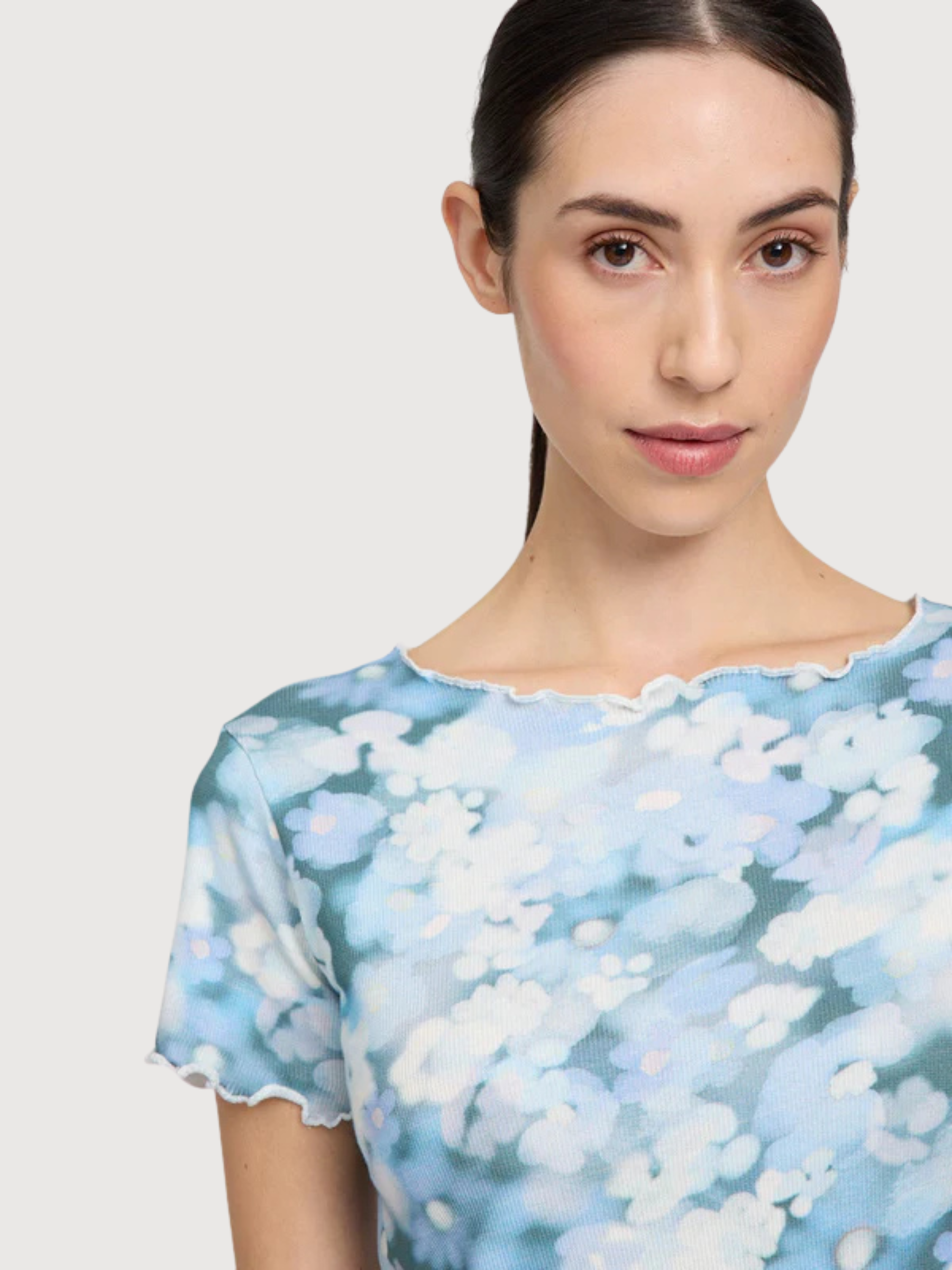 T-Shirt Babylock Säume Bedruckt Damen | Mazine