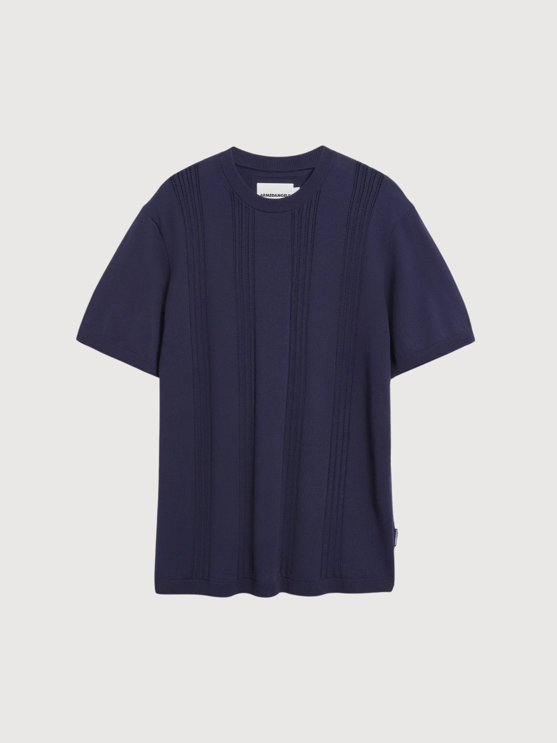 T-Shirt Baumwolle Kniw Tinted Navy Herren | Armedangels