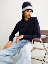 Longsleeve Blouse Larisaana Tinted Navy | Armedangels