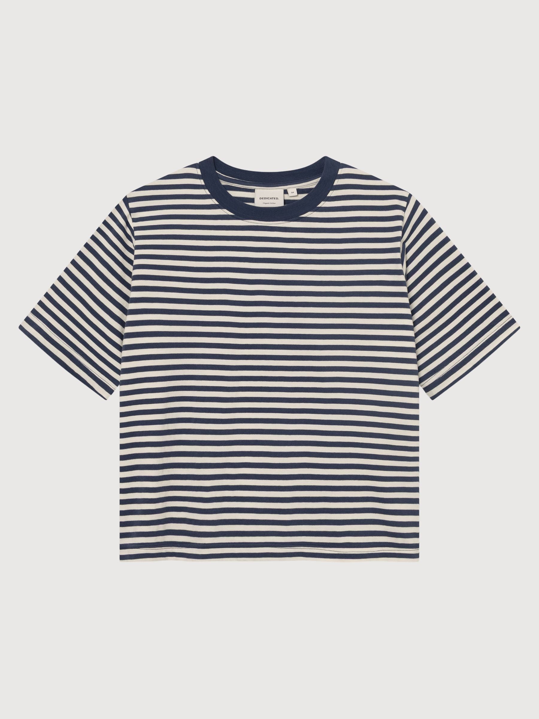 T-shirt Vadstena Stripes Insignia Blue | Dedicated
