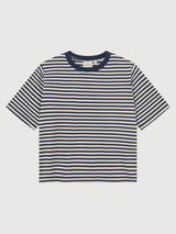 T-shirt Vadstena Stripes Insignia Blue | Dedicated