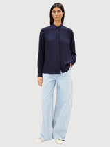 Longsleeve Blouse Larisaana Tinted Navy | Armedangels