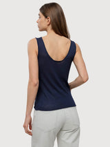 Top Valeria Frau Blau Mora Viskose | Rifo