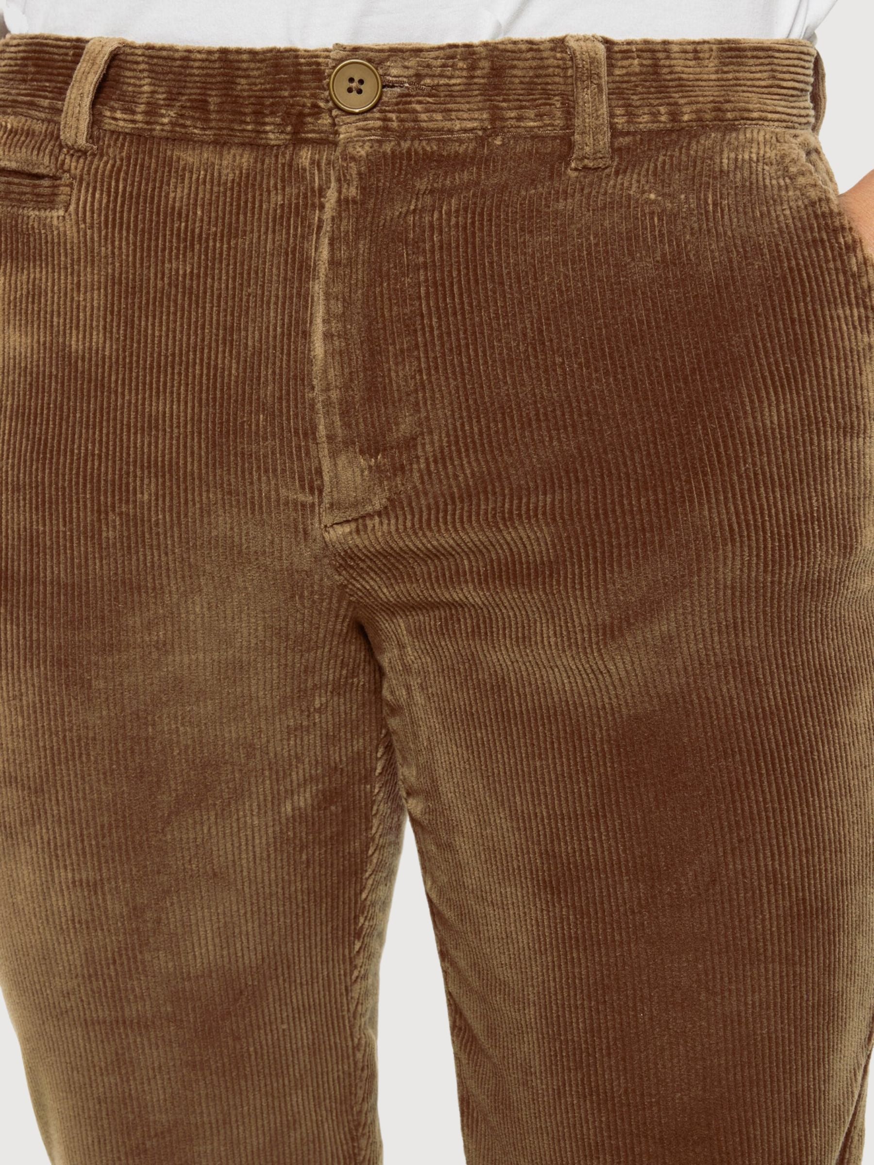 Cord regulärer Chino -Brown -Mann | Knowledge Cotton Apparel