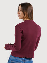 Ryd Fig Red Rib Top | DEDICATED