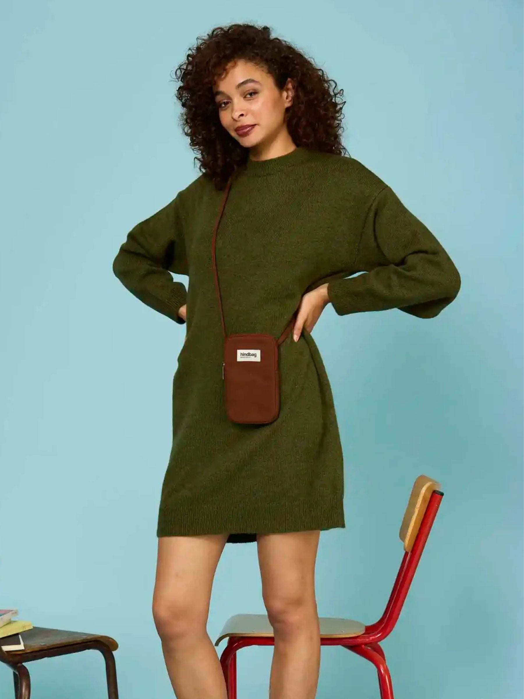 Bill Pochette telefono Chocolat | Hindbag