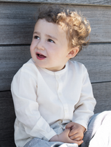 Baby Taffeta Shirt in Creme   Organic Cotton Taffeta | SERENDIPITY