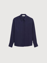 Longsleeve Blouse Larisaana Tinted Navy | Armedangels