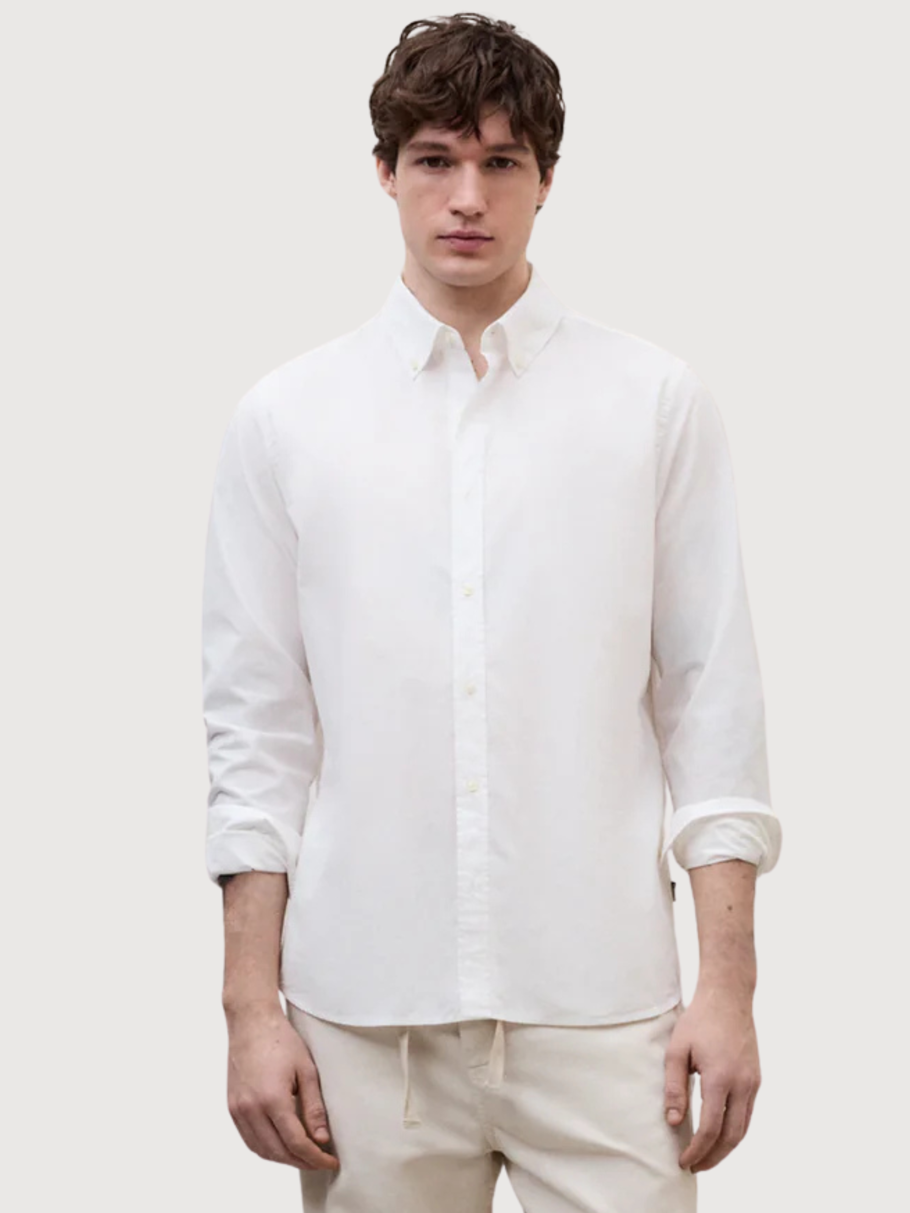 Camicia Antejo Uomo Popeline Bianco | Ecoalf