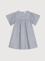 Baby Flair Dress in Indigo Gem   Organic Cotton Light Woven | SERENDIPITY