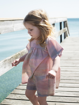 Baby Flair Dress in Dawn   Organic Cotton Light Woven | SERENDIPITY