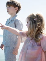 Baby Flair Dress in Dawn   Organic Cotton Light Woven | SERENDIPITY