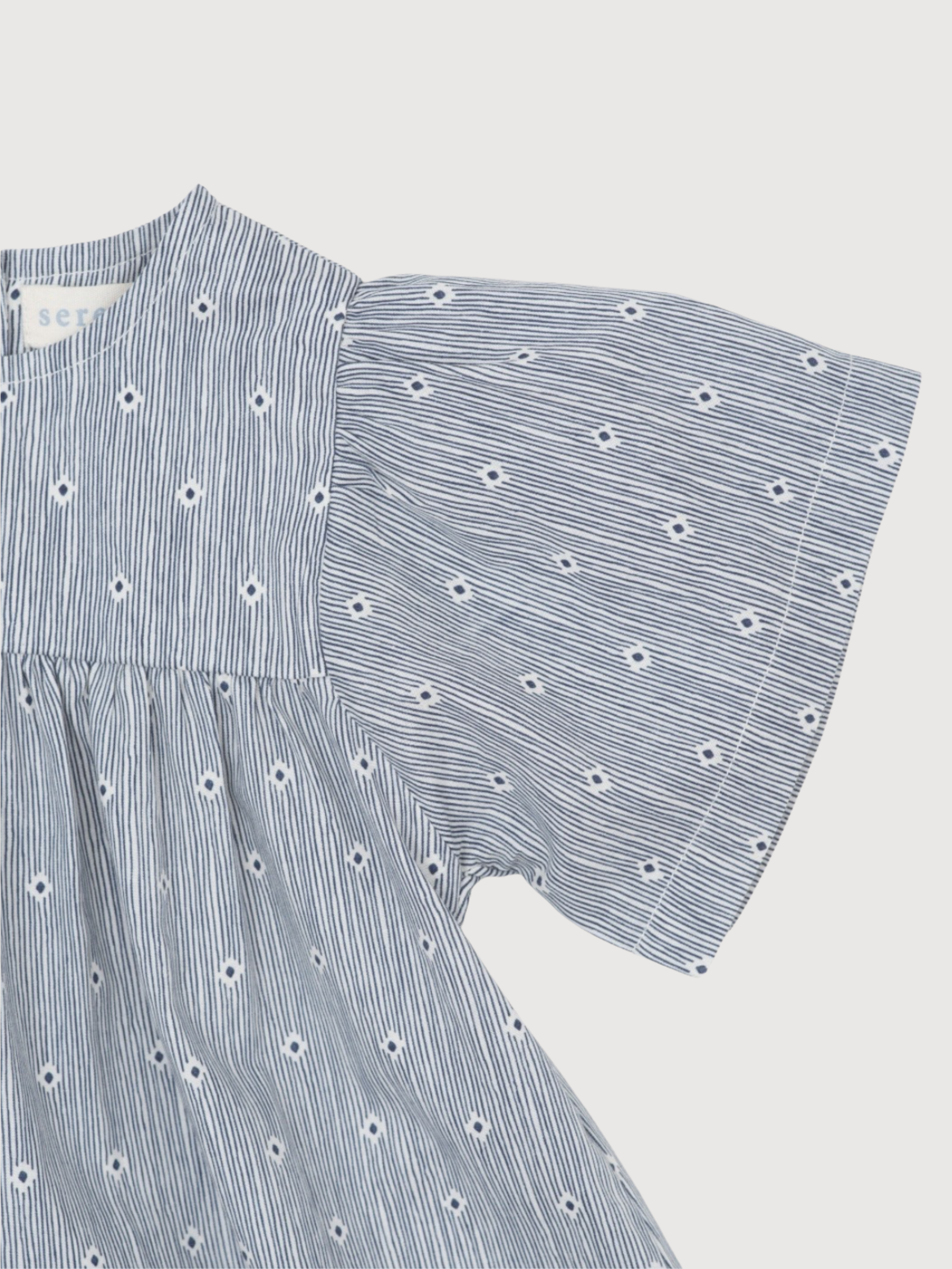 Abito Baby Flair in cotone biologico leggero color indaco | SERENDIPITY