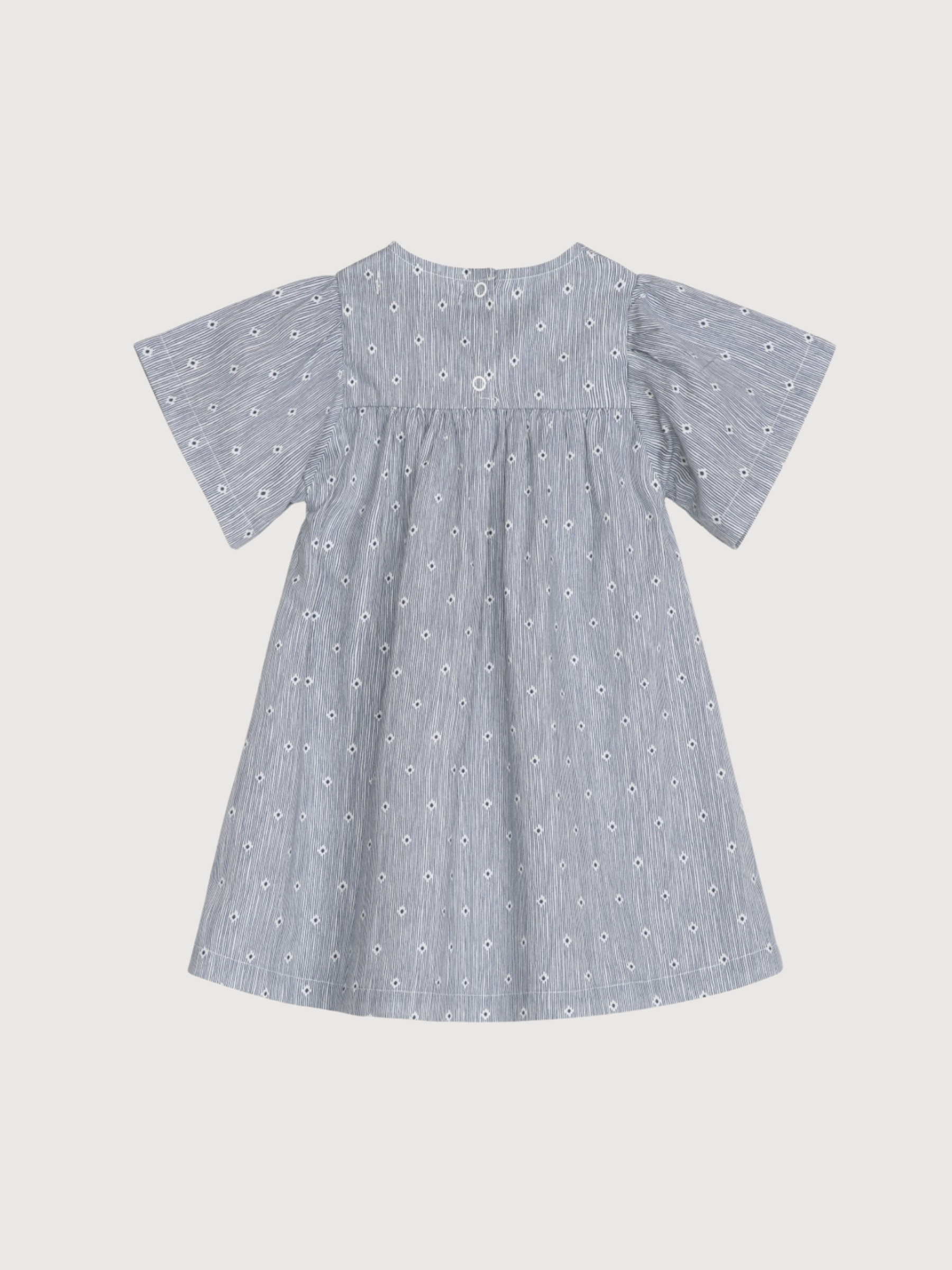 Abito Baby Flair in cotone biologico leggero color indaco | SERENDIPITY