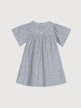 Baby Flair Dress in Indigo Gem   Organic Cotton Light Woven | SERENDIPITY