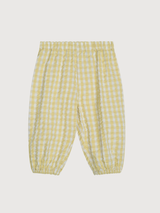 Baby Pants in Lemon Checks   Organic Cotton Light Woven | SERENDIPITY
