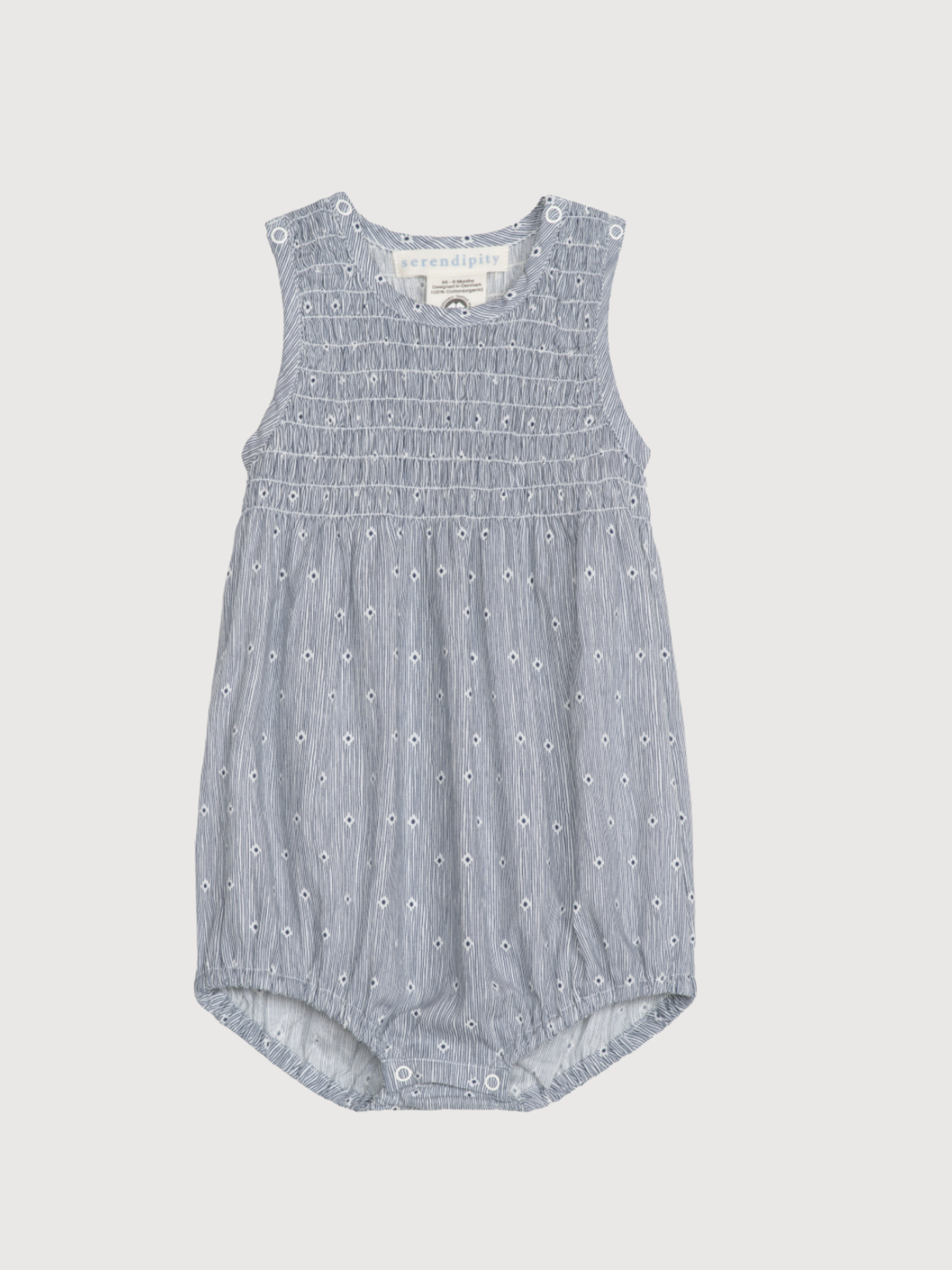 Baby-Strampler aus indigofarbener Bio-Baumwolle  | SERENDIPITY