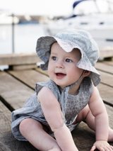 Baby Smock Suit in Indigo Gem   Organic Cotton Light Woven | SERENDIPITY