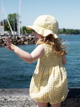 Baby Smock Suit in Lemon Checks   Organic Cotton Light Woven | SERENDIPITY