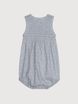 Baby Smock Suit in Indigo Gem   Organic Cotton Light Woven | SERENDIPITY